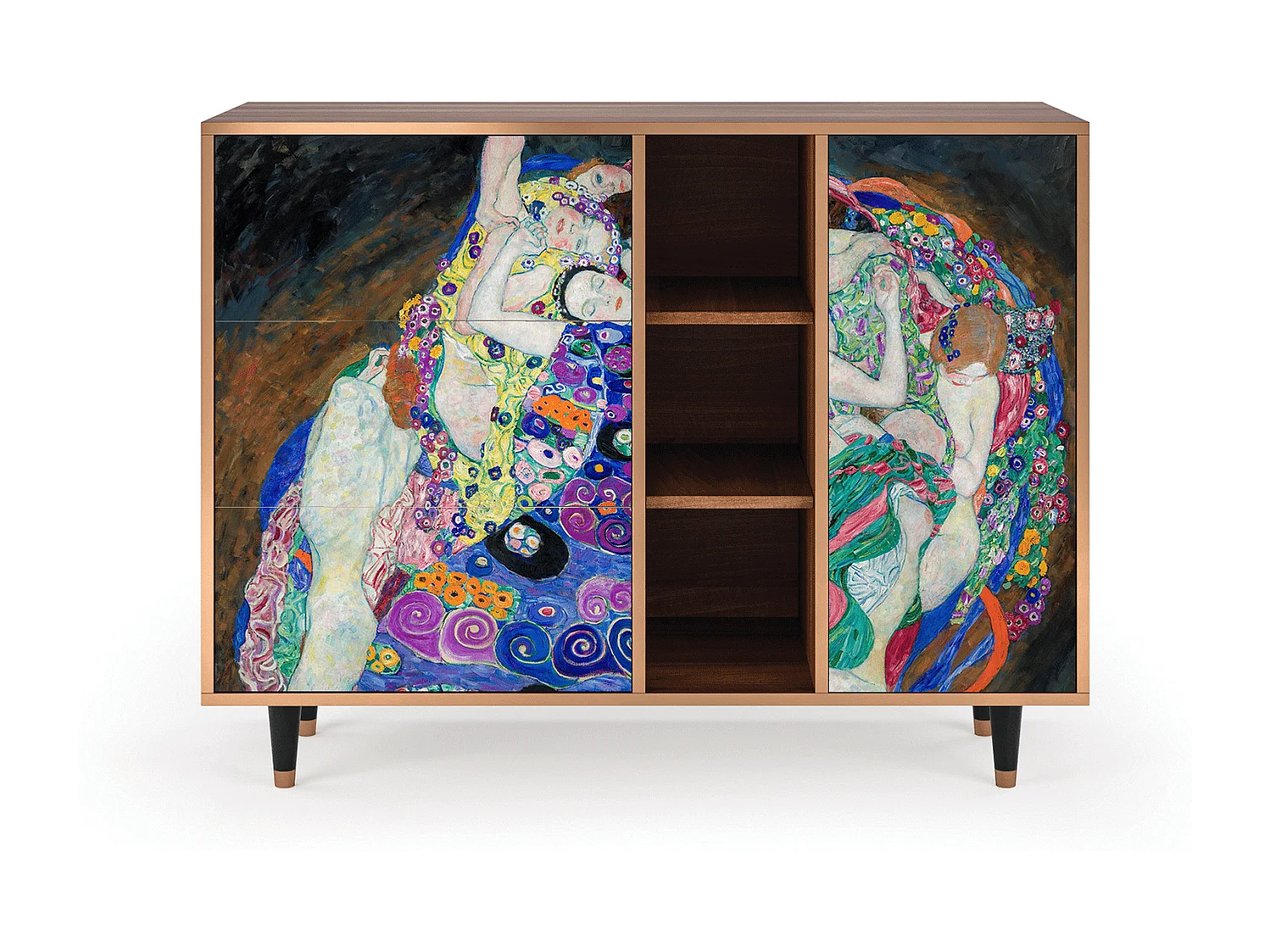Credenza - 125x98x48 cm - BS2 - The Maiden by Klimt, Noce