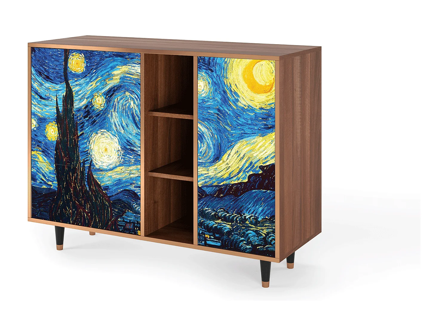 Sideboard - 125x98x48 cm - BS2 - The Starry Night  , Walnuss