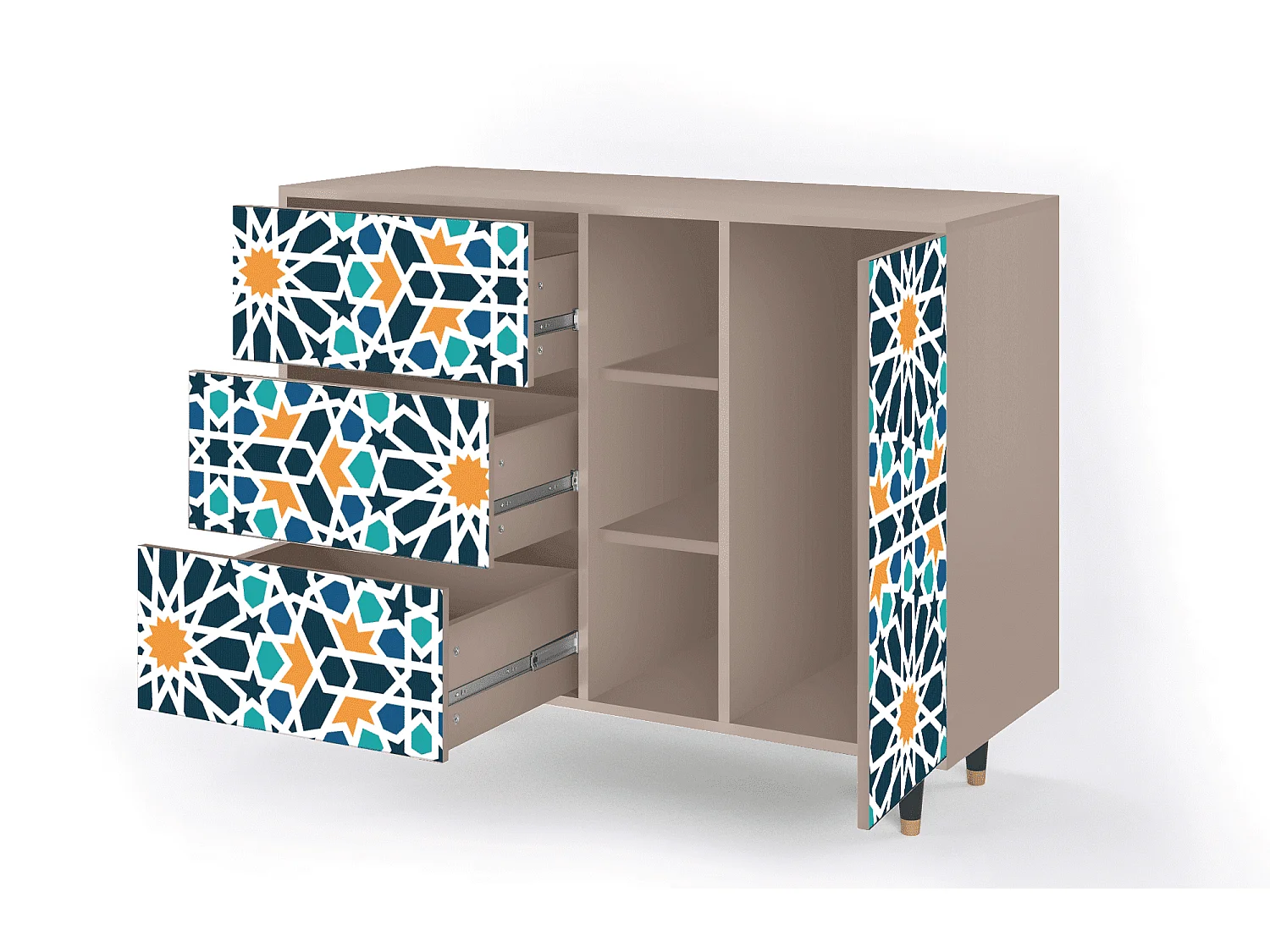 Buffet - 125x98x48 cm - BS2 - Kaleidoscope, Latte