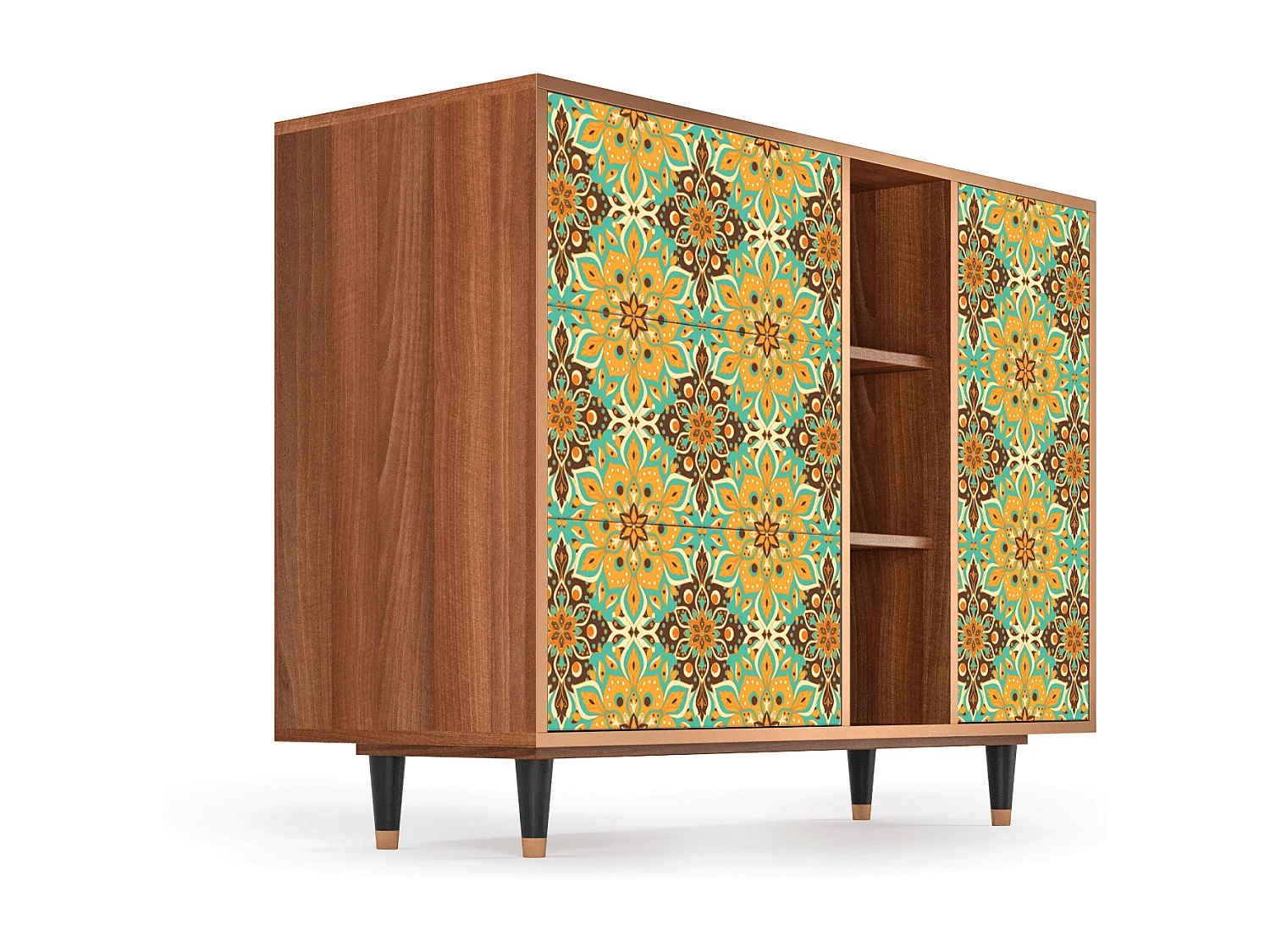 Kredens - 125x98x48 cm - BS2 - Indian Spices, Orzech