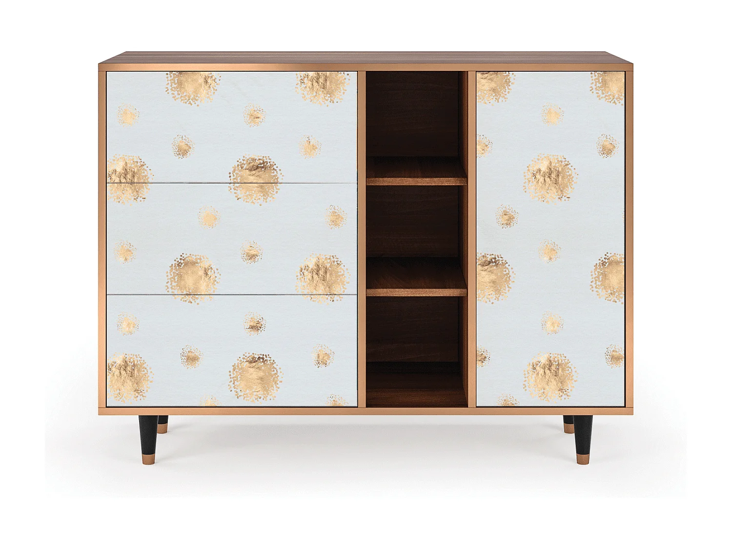 Dressoir - 125x98x48 cm - BS2 - Sky Latte, Walnoot