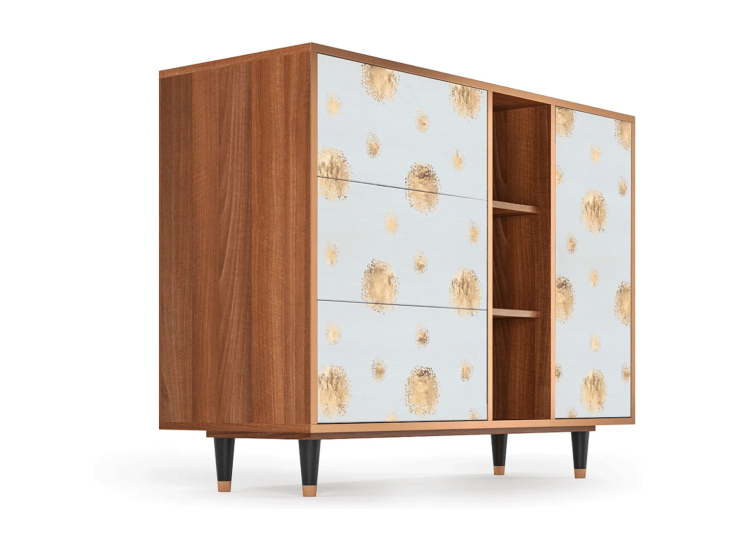 Dressoir - 125x98x48 cm - BS2 - Sky Latte, Walnoot