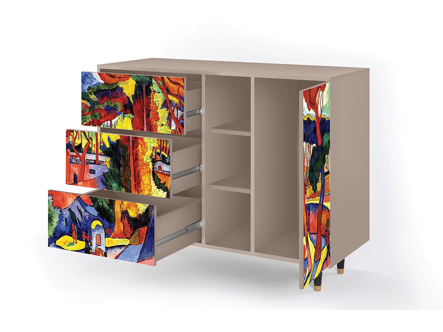 Kredens - 125x98x48 cm - BS2 - The Turning Road, Latte