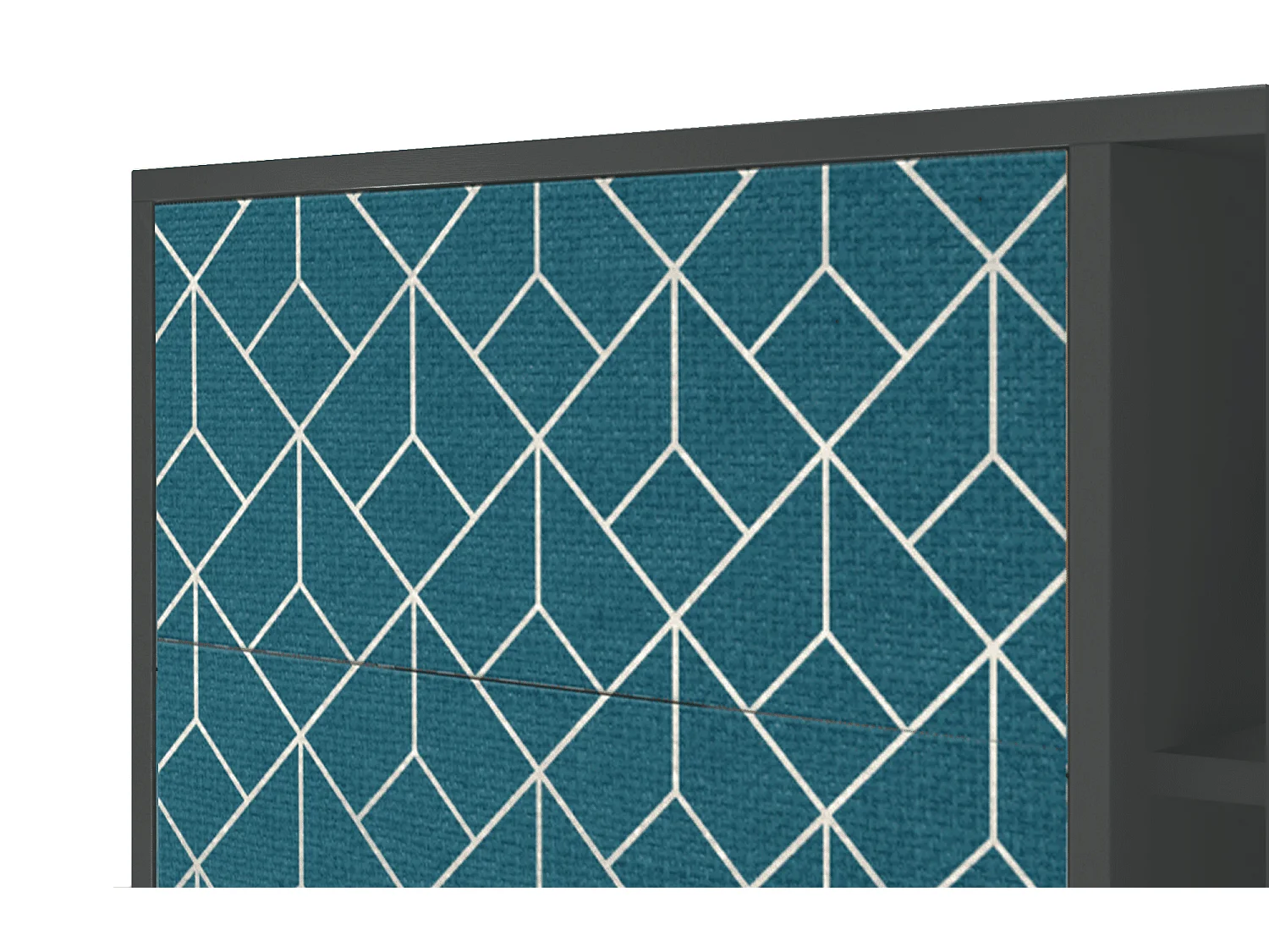 Buffet - 125x98x48 cm - BS2 - Turquoise Geometry, Anthracite