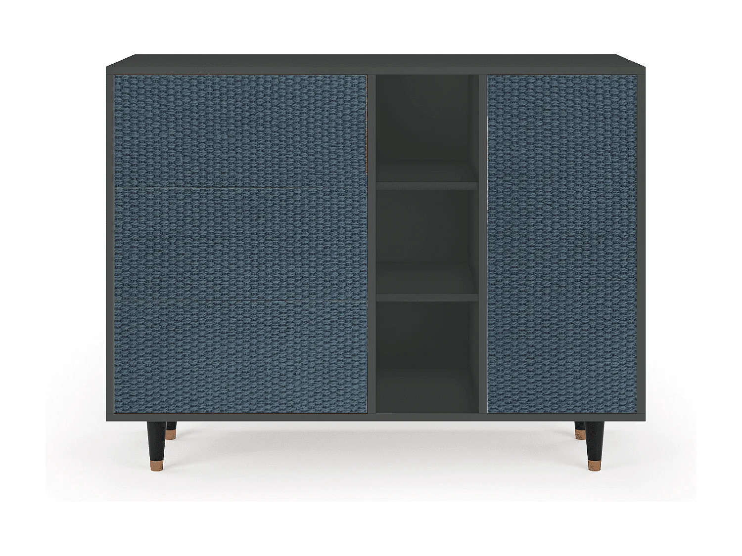 Aparador - 125x98x48 cm - BS2 - Knitted Pattern, Antracita