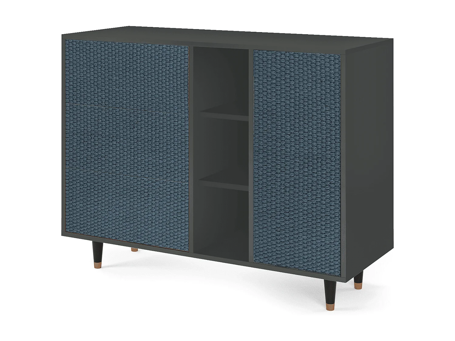 Aparador - 125x98x48 cm - BS2 - Knitted Pattern, Antracita