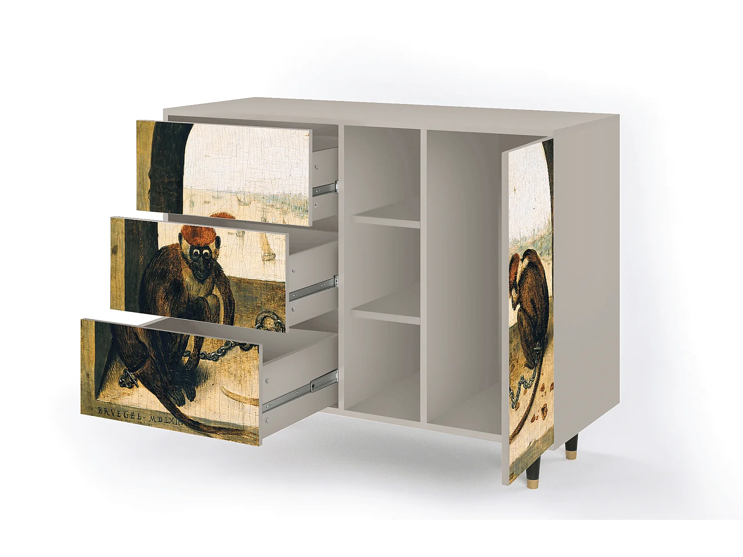 Aparador - 125x98x48 cm - BS2 - Two Monkeys, Areia