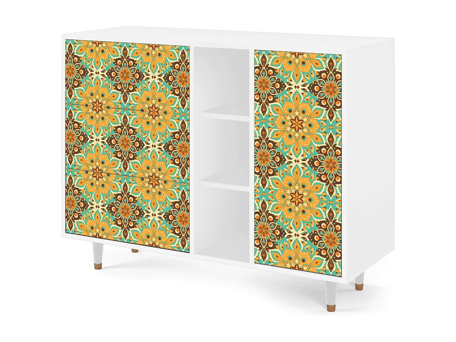 Dressoir - 125x98x48 cm - BS2 - Indian Spices, Wit