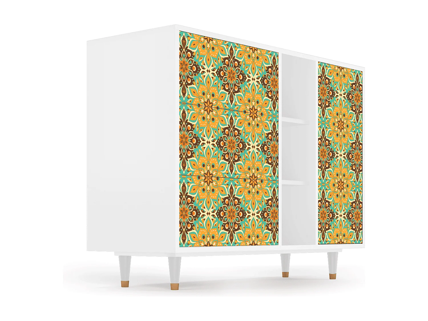 Dressoir - 125x98x48 cm - BS2 - Indian Spices, Wit
