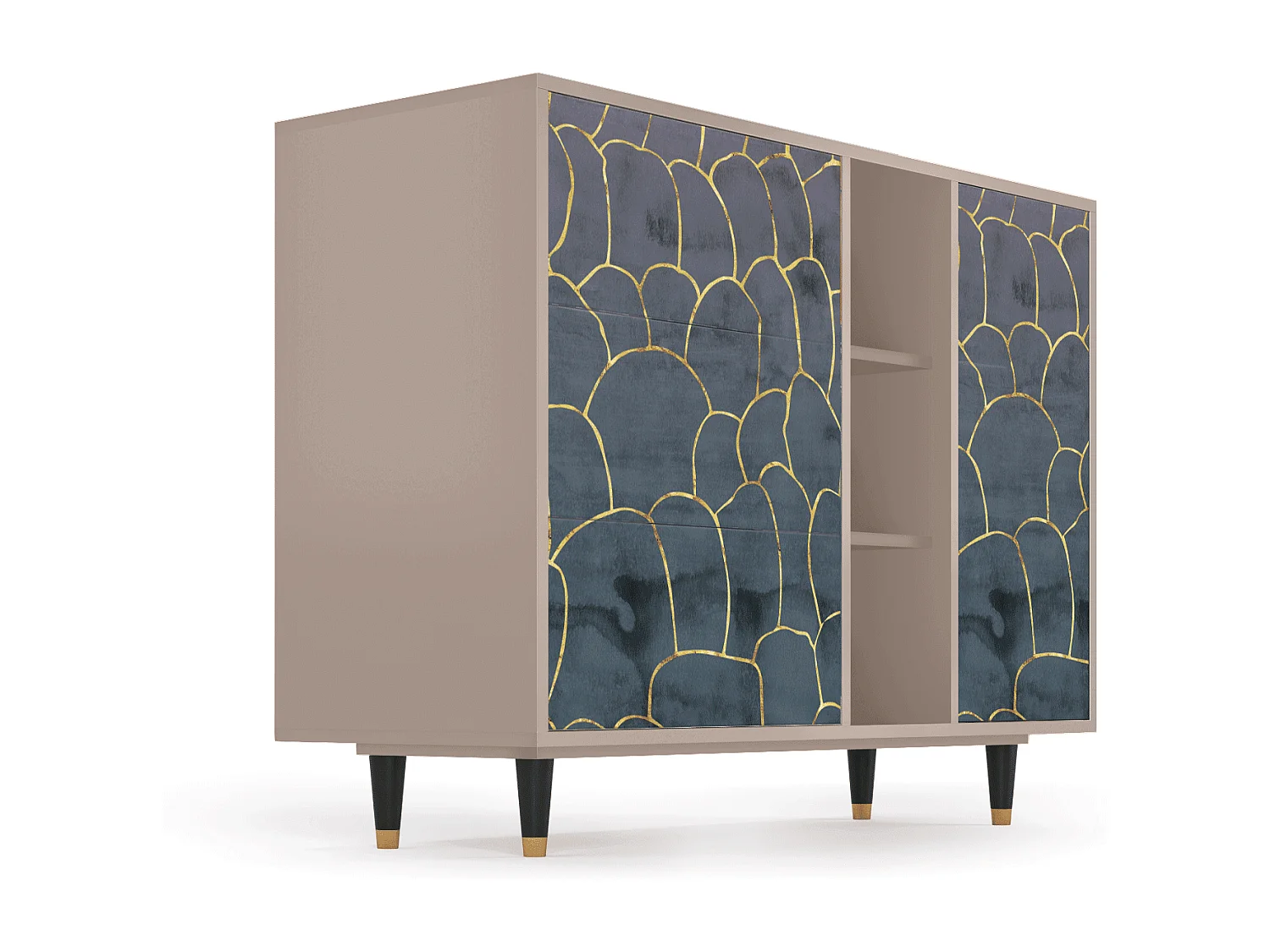 Credenza - 125x98x48 cm - BS2 - Blue Lagoon, Latte