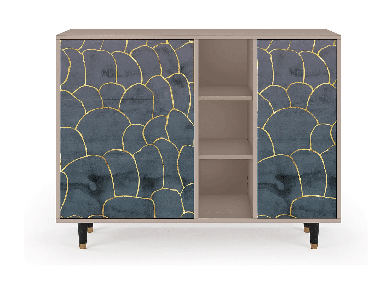 Credenza - 125x98x48 cm - BS2 - Blue Lagoon, Latte