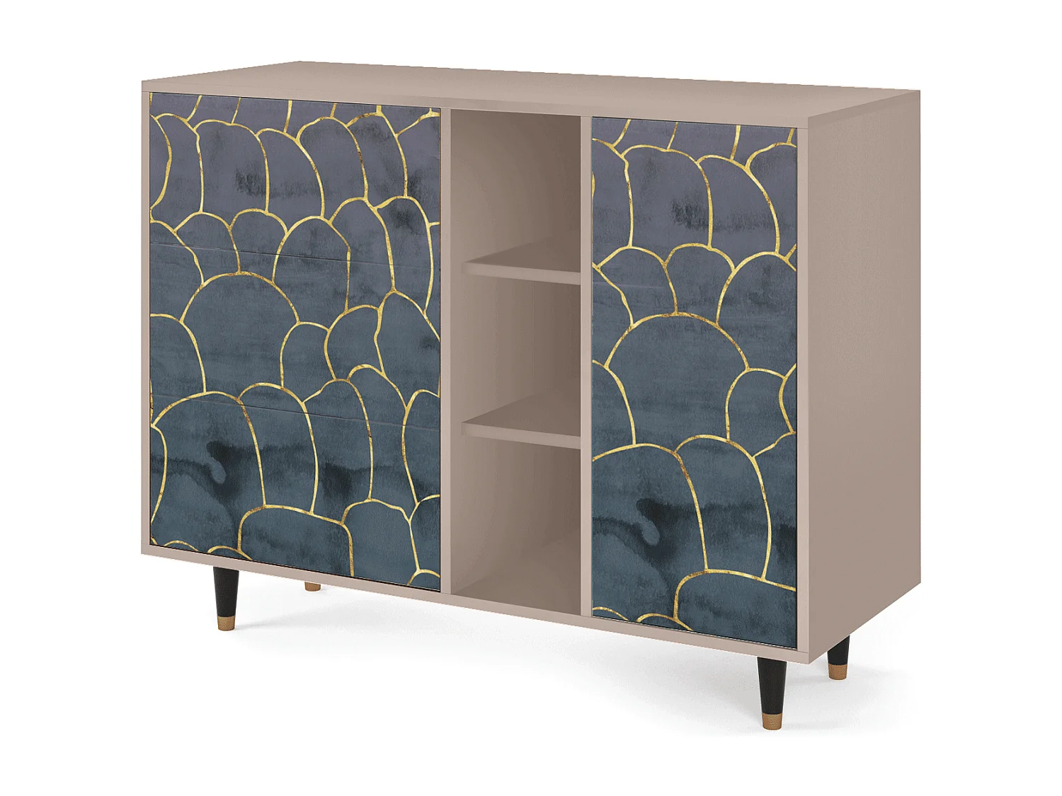 Credenza - 125x98x48 cm - BS2 - Blue Lagoon, Latte