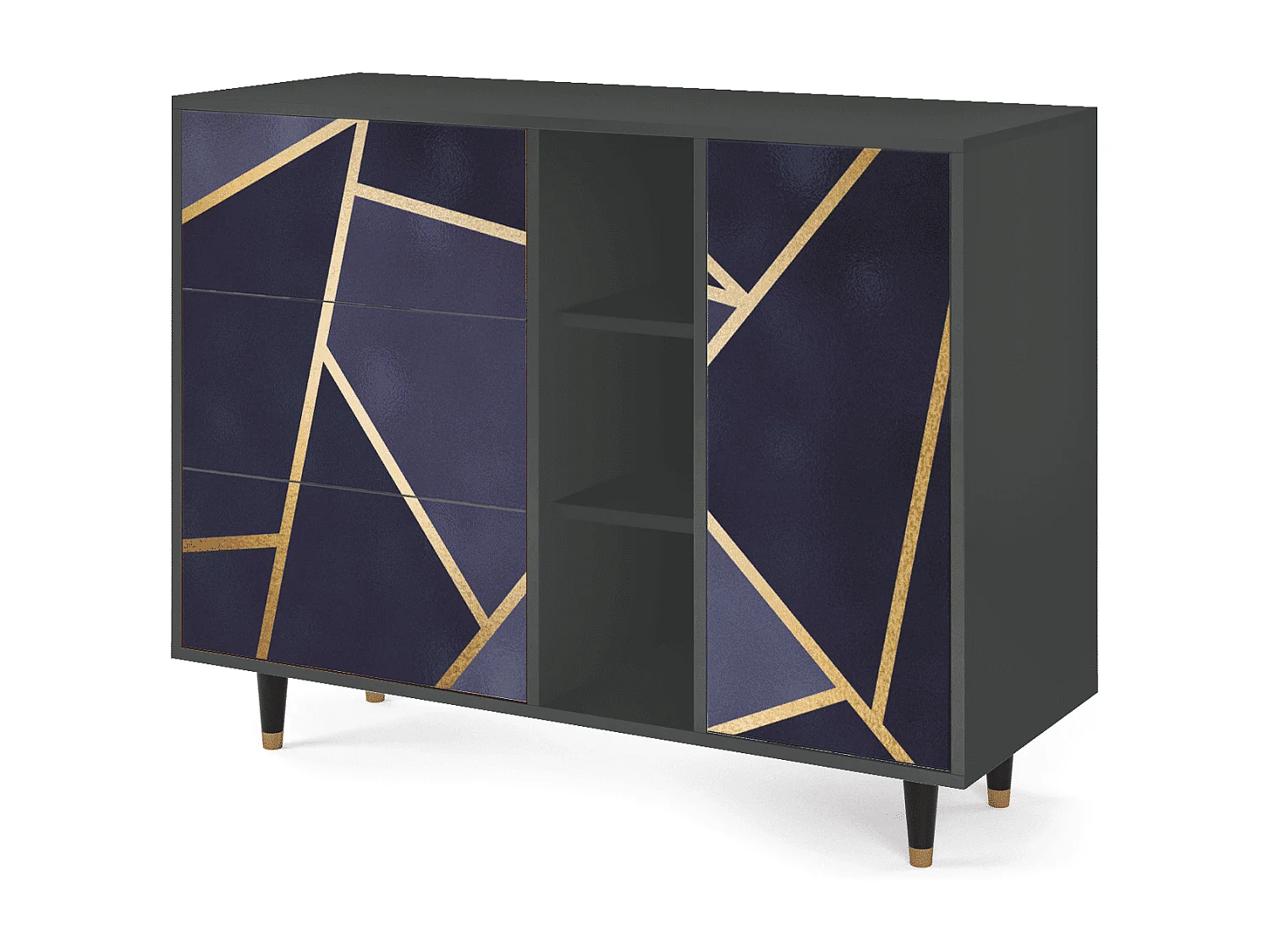 Aparador - 125x98x48 cm - BS2 - The Amethyst, Antracita