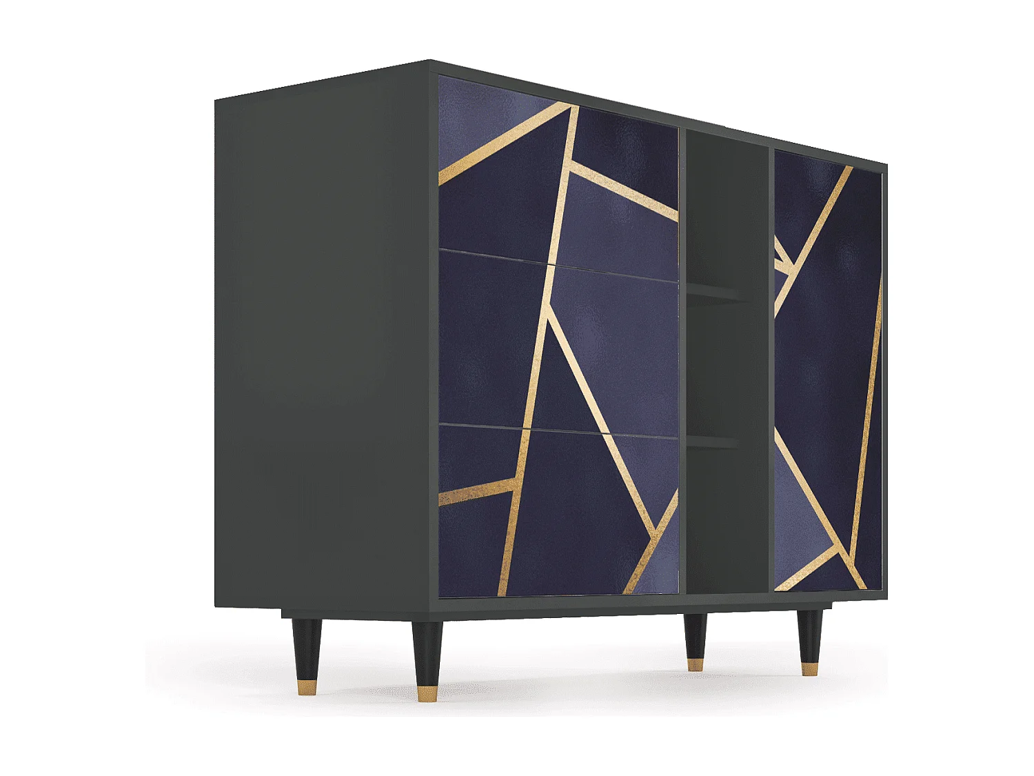 Aparador - 125x98x48 cm - BS2 - The Amethyst, Antracita