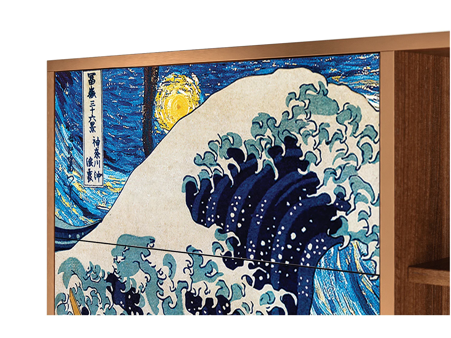 Kredens - 125x98x48 cm - BS2 - Great Wave, Orzech