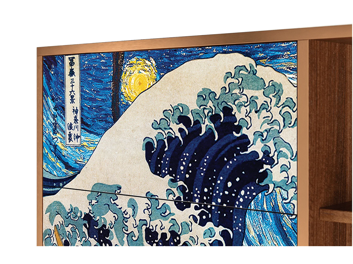 Buffet - 125x98x48 cm - BS2 - Great Wave, Noyer