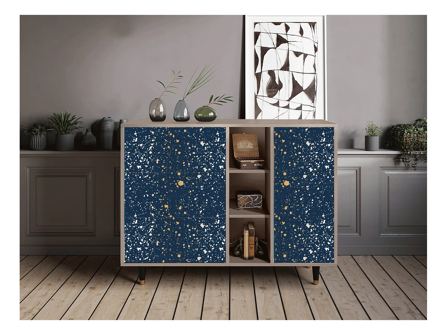 Sideboard - 125x98x48 cm - BS2 - Starfall, Latte