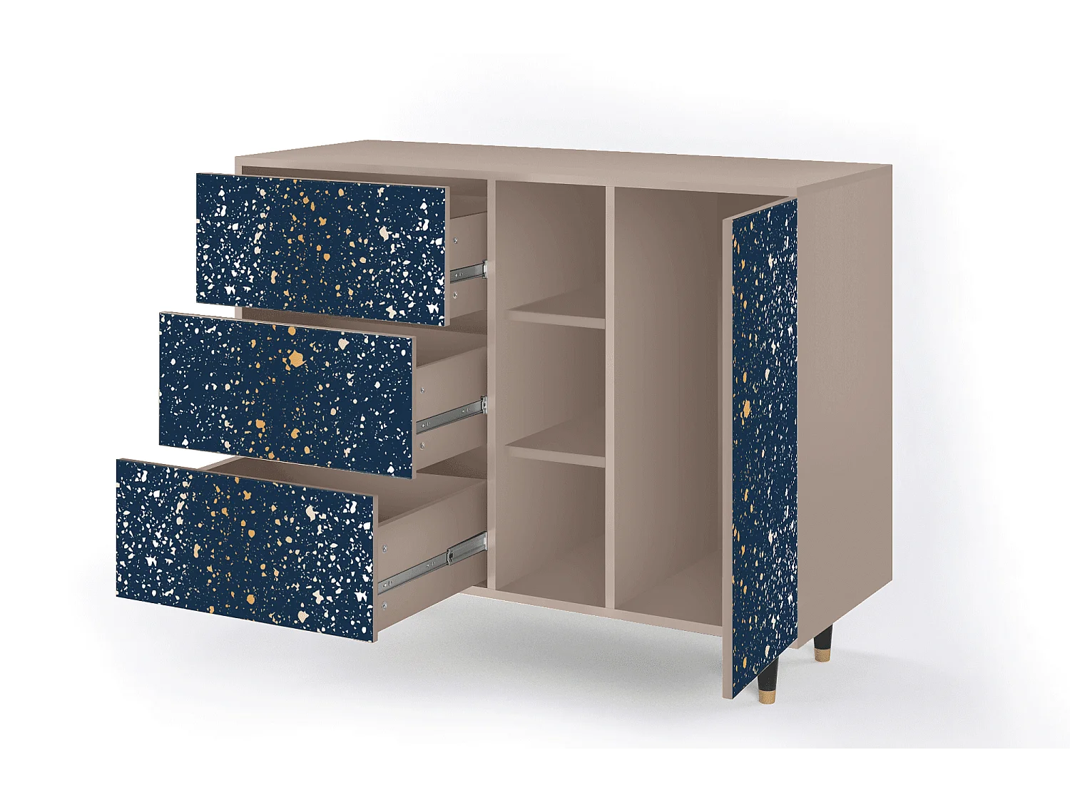 Buffet - 125x98x48 cm - BS2 - Starfall, Latte