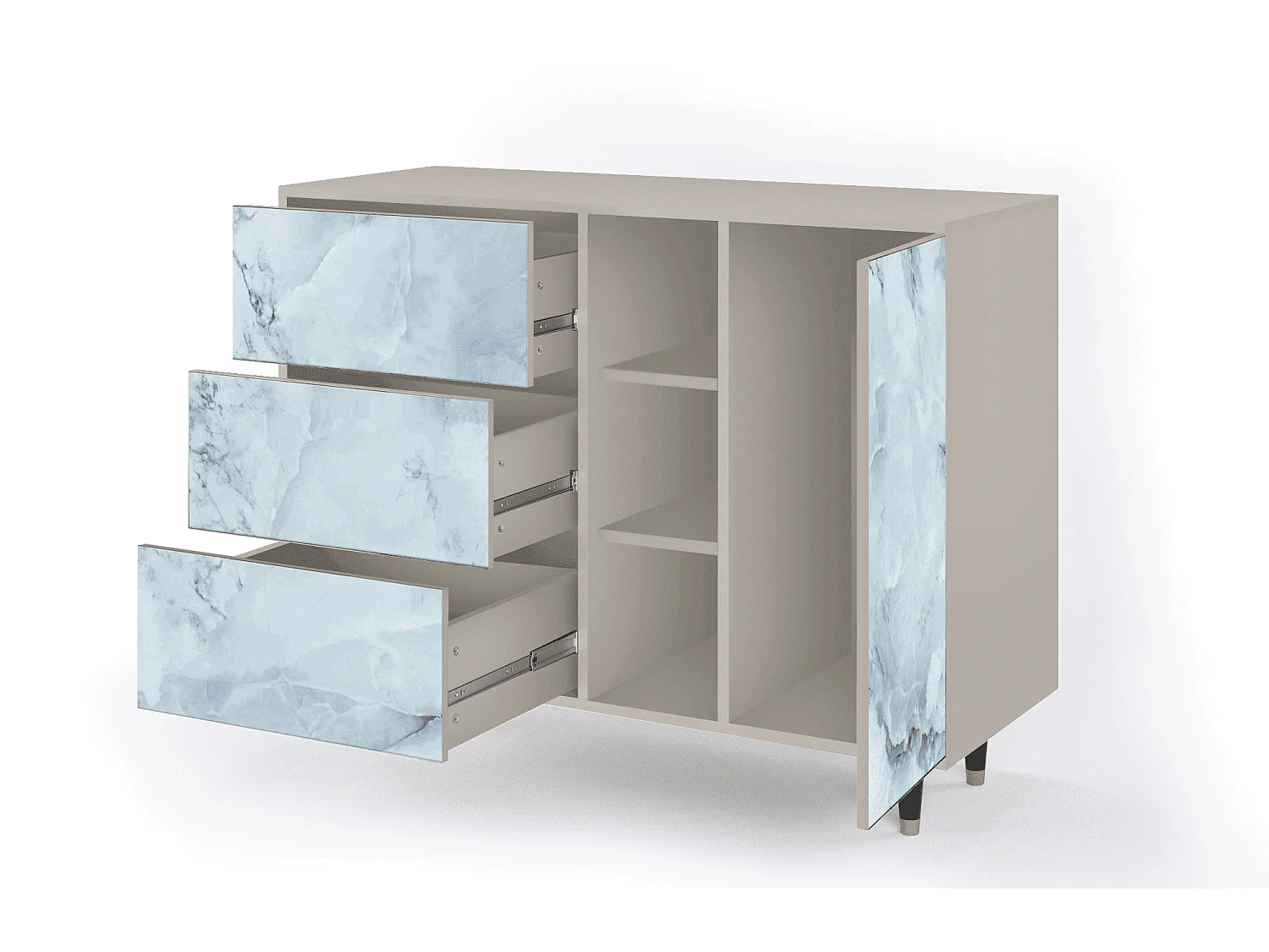 Dressoir - 125x98x48 cm - BS2 - Glacial Colour, Zand