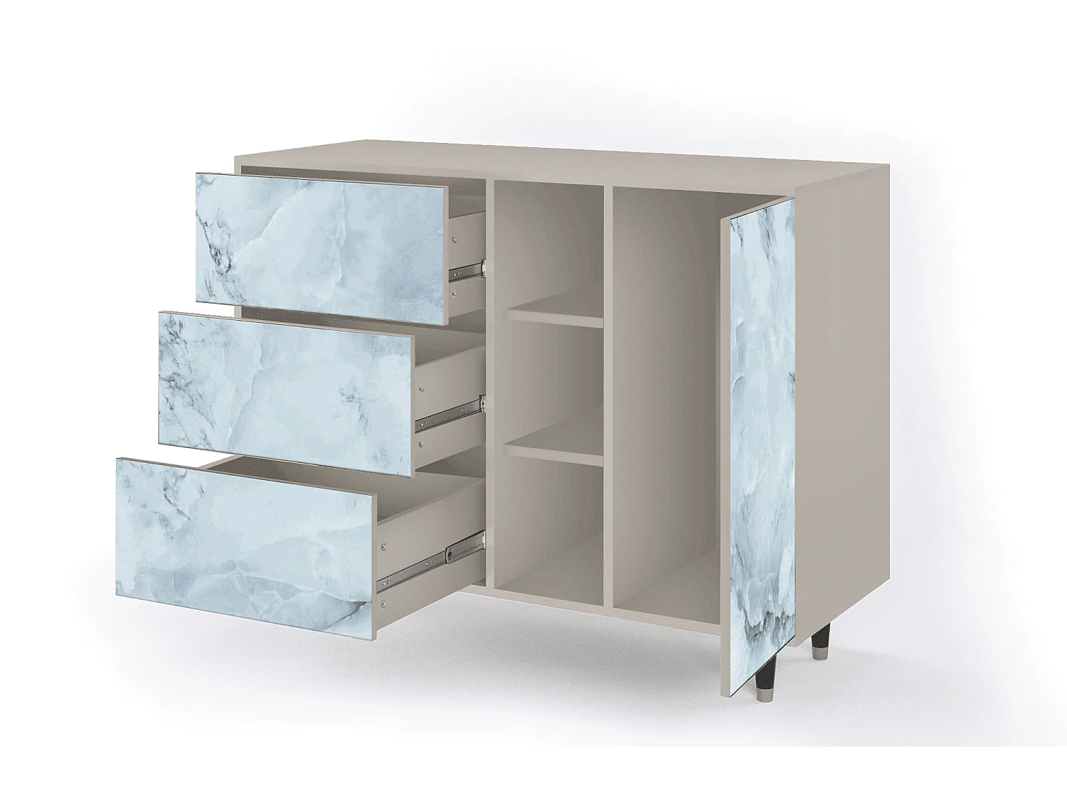 Buffet - 125x98x48 cm - BS2 - Glacial Colour, Sable