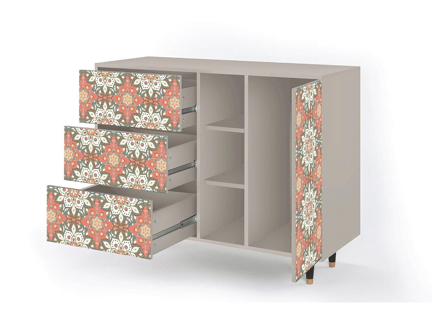 Aparador - 125x98x48 cm - BS2 - Peach Grove, Areia