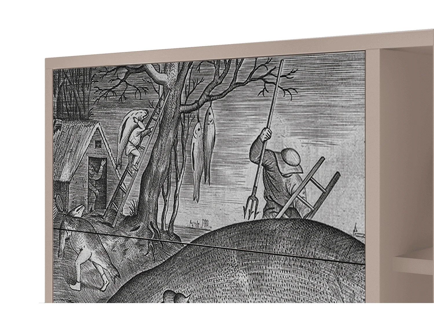 Aparador - 125x98x48 cm - BS2 - Big Fish Eat Little, Latte