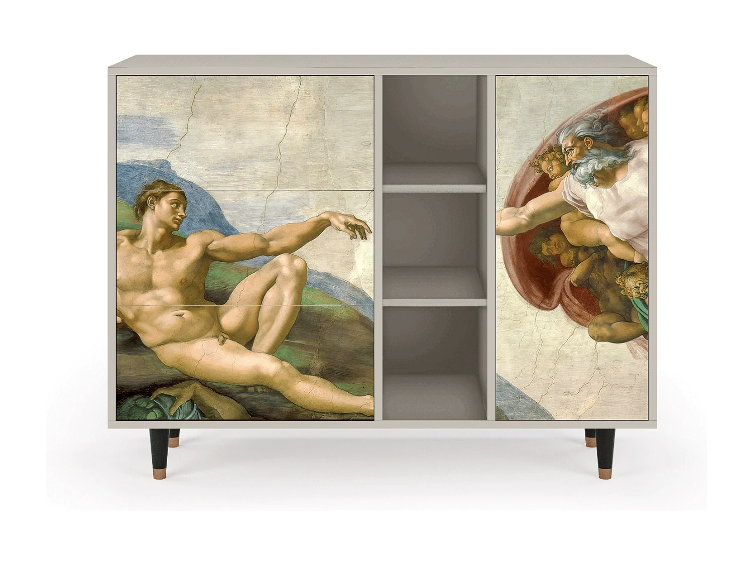Dressoir - 125x98x48 cm - BS2 - The Creation of Adam, Zand