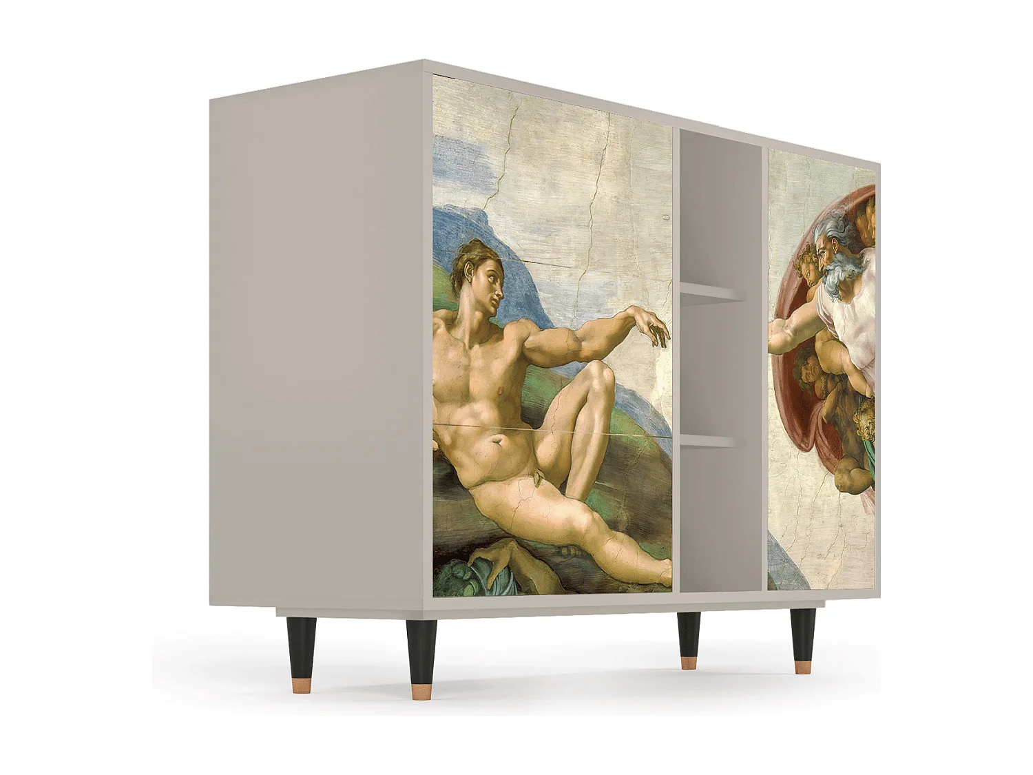 Dressoir - 125x98x48 cm - BS2 - The Creation of Adam, Zand
