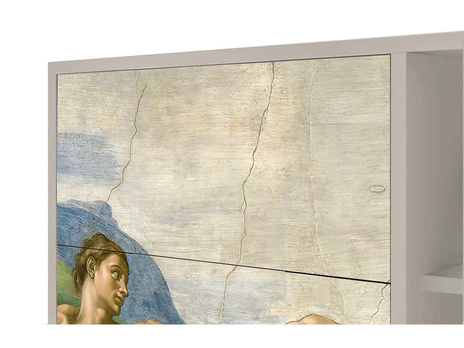 Dressoir - 125x98x48 cm - BS2 - The Creation of Adam, Zand