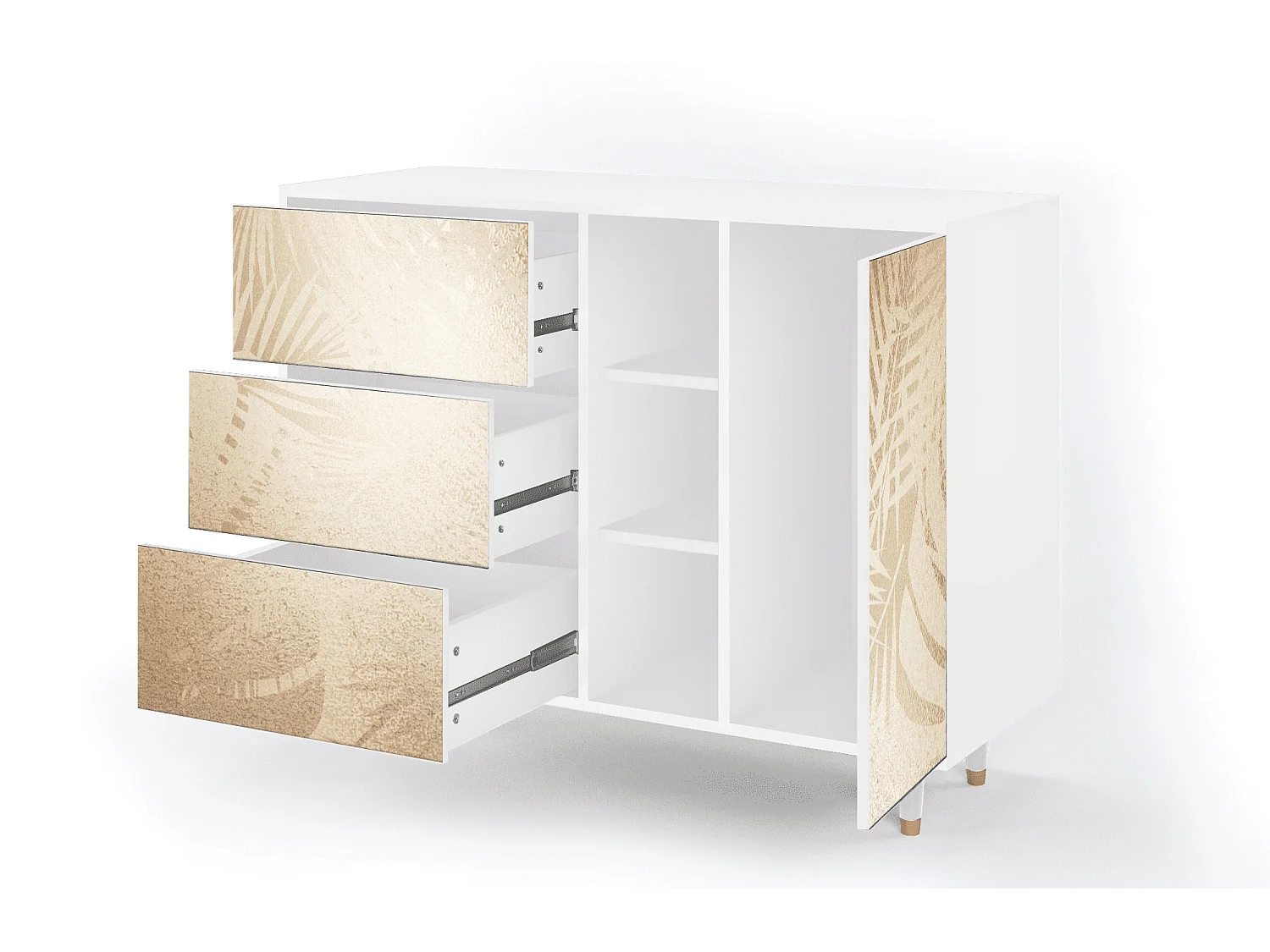 Buffet - 125x98x48 cm - BS2 - Plant of the Dessert, Blanc