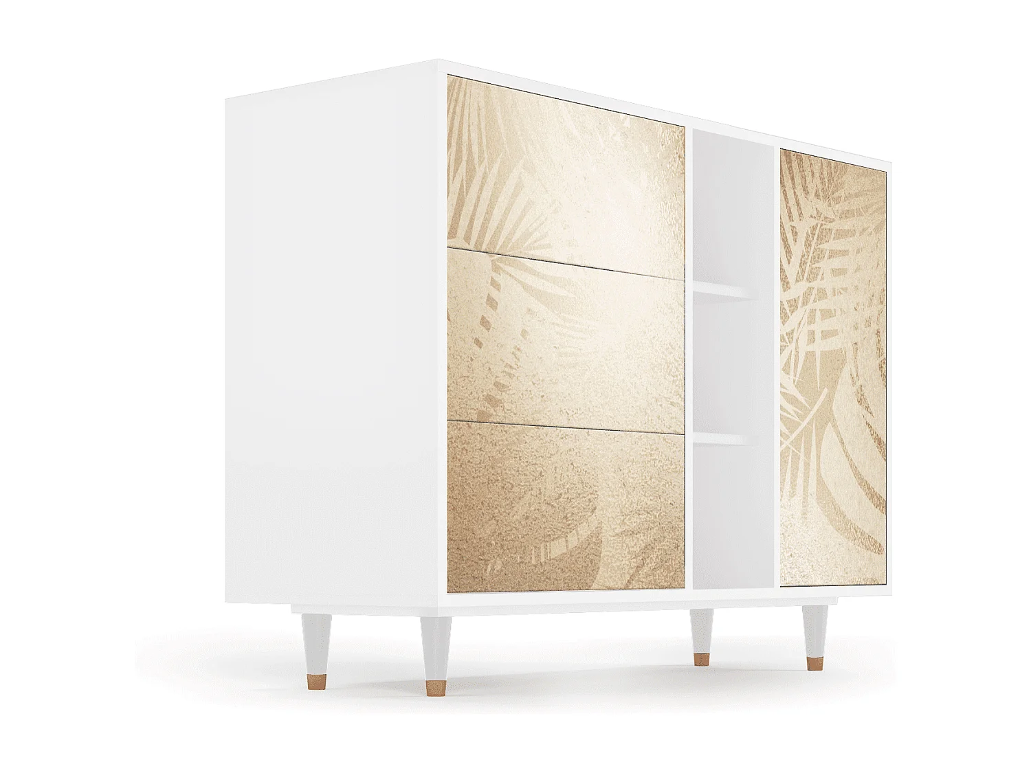 Sideboard - 125x98x48 cm - BS2 - Plant of the Dessert, Weiß