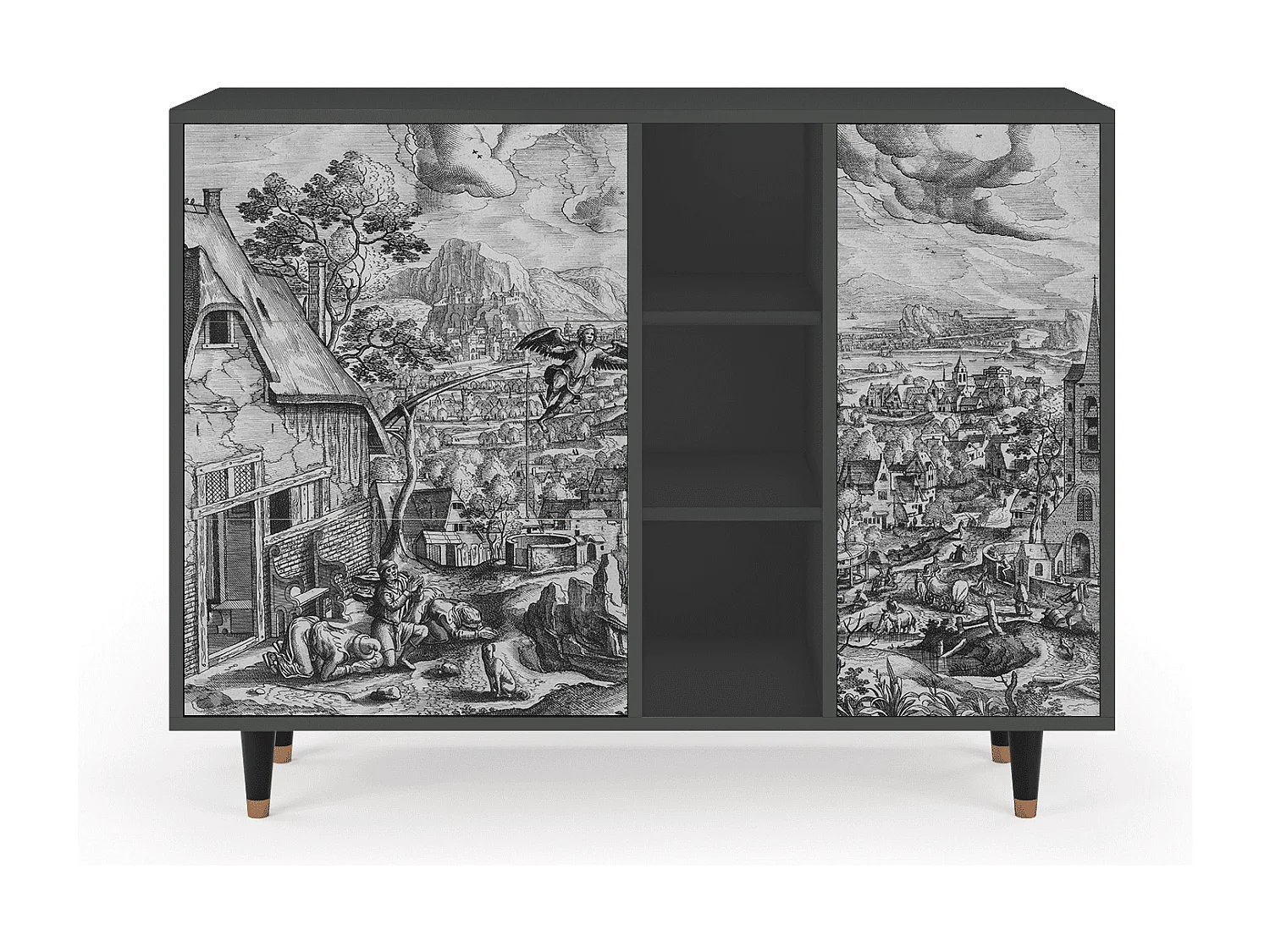 Buffet - 125x98x48 cm - BS2 - Departure, Anthracite