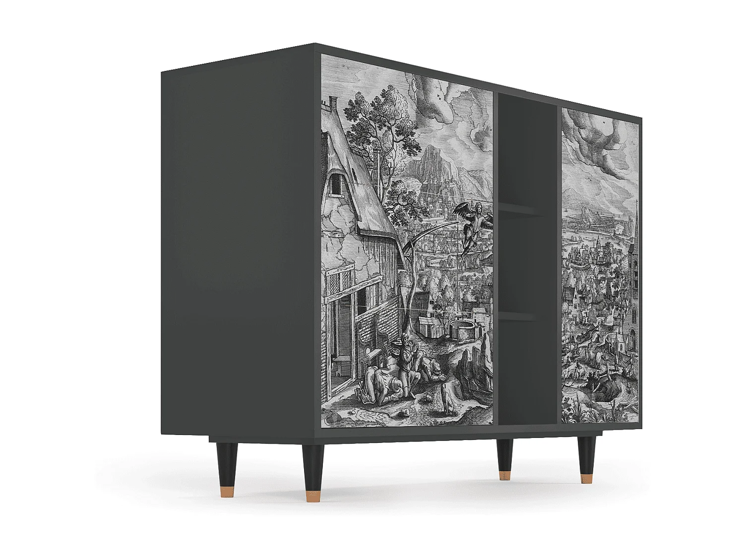 Buffet - 125x98x48 cm - BS2 - Departure, Anthracite