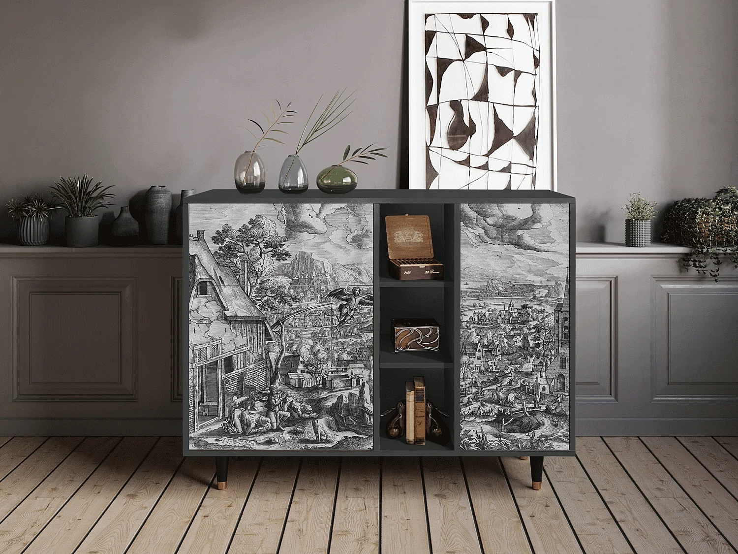 Buffet - 125x98x48 cm - BS2 - Departure, Anthracite