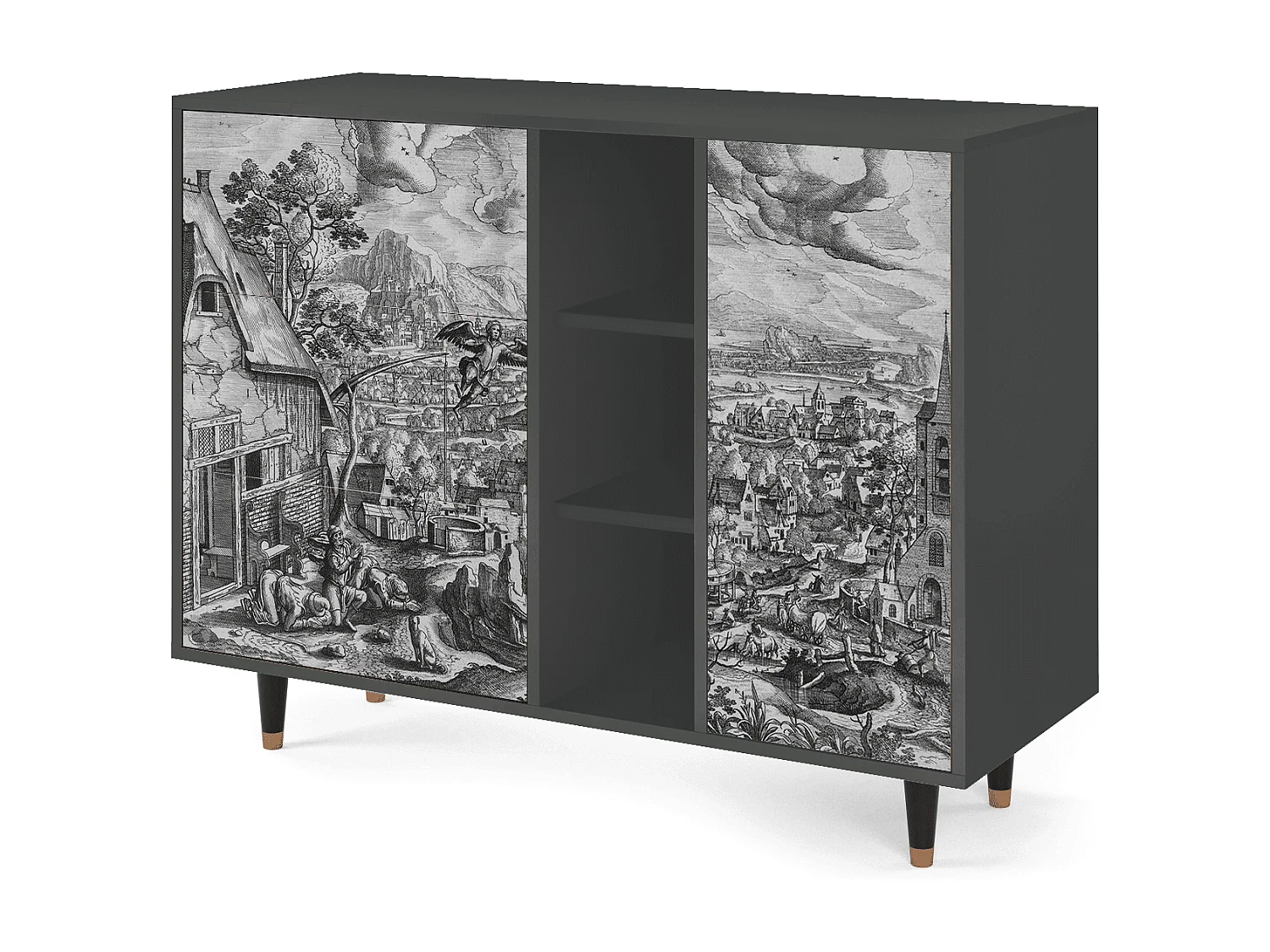 Buffet - 125x98x48 cm - BS2 - Departure, Anthracite