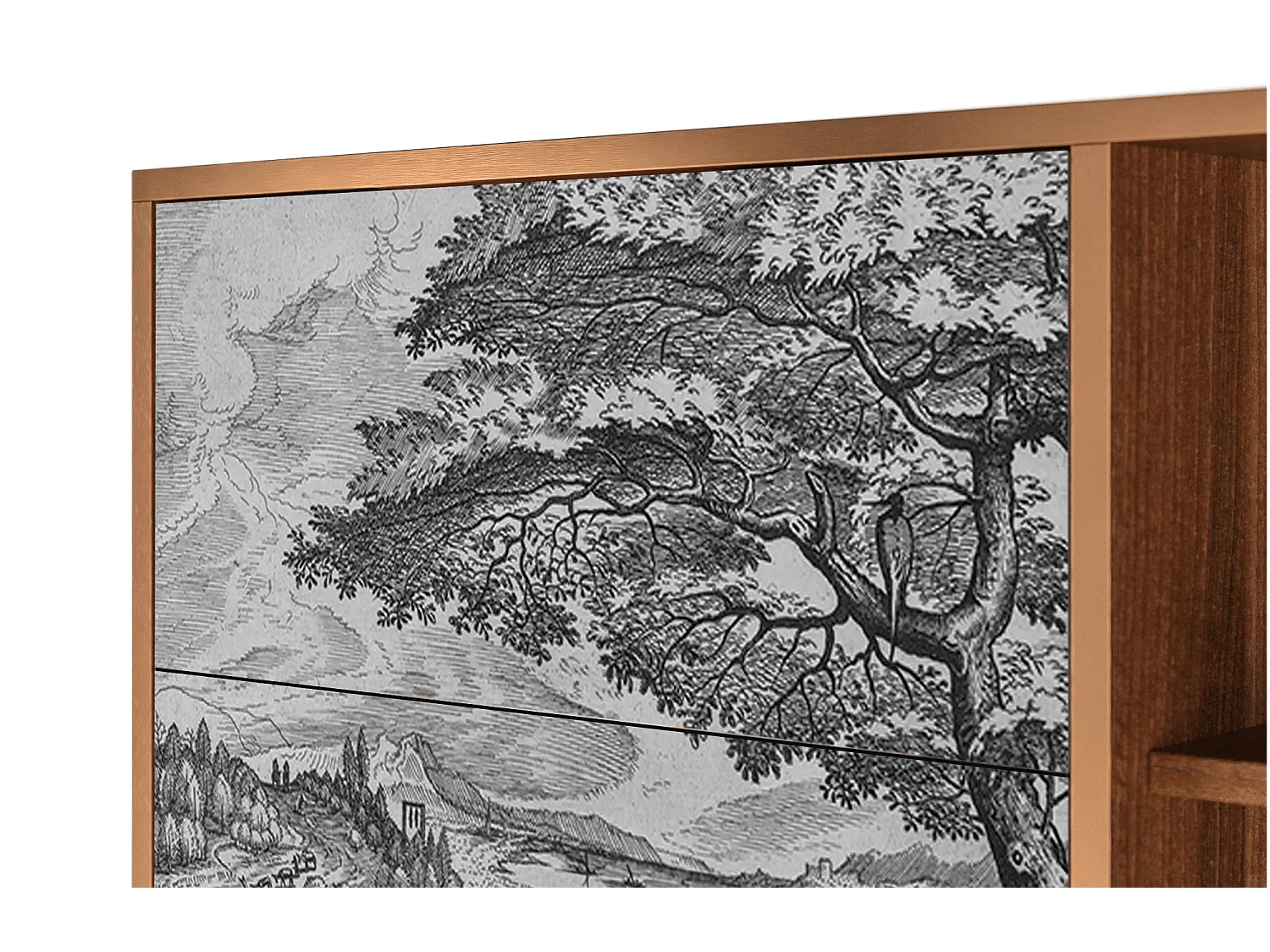 Credenza - 125x98x48 cm - BS2 - Milites Requiescentes, Noce