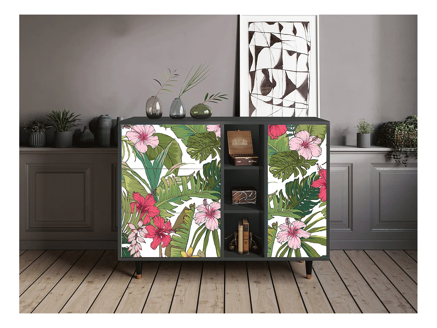 Aparador - 125x98x48 cm - BS2 - Verdant Tropics, Antracite