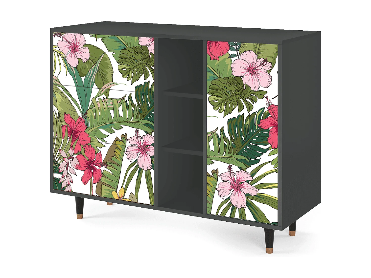 Dressoir - 125x98x48 cm - BS2 - Verdant Tropics, Antraciet