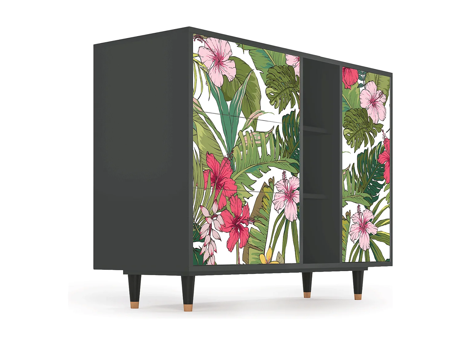 Dressoir - 125x98x48 cm - BS2 - Verdant Tropics, Antraciet
