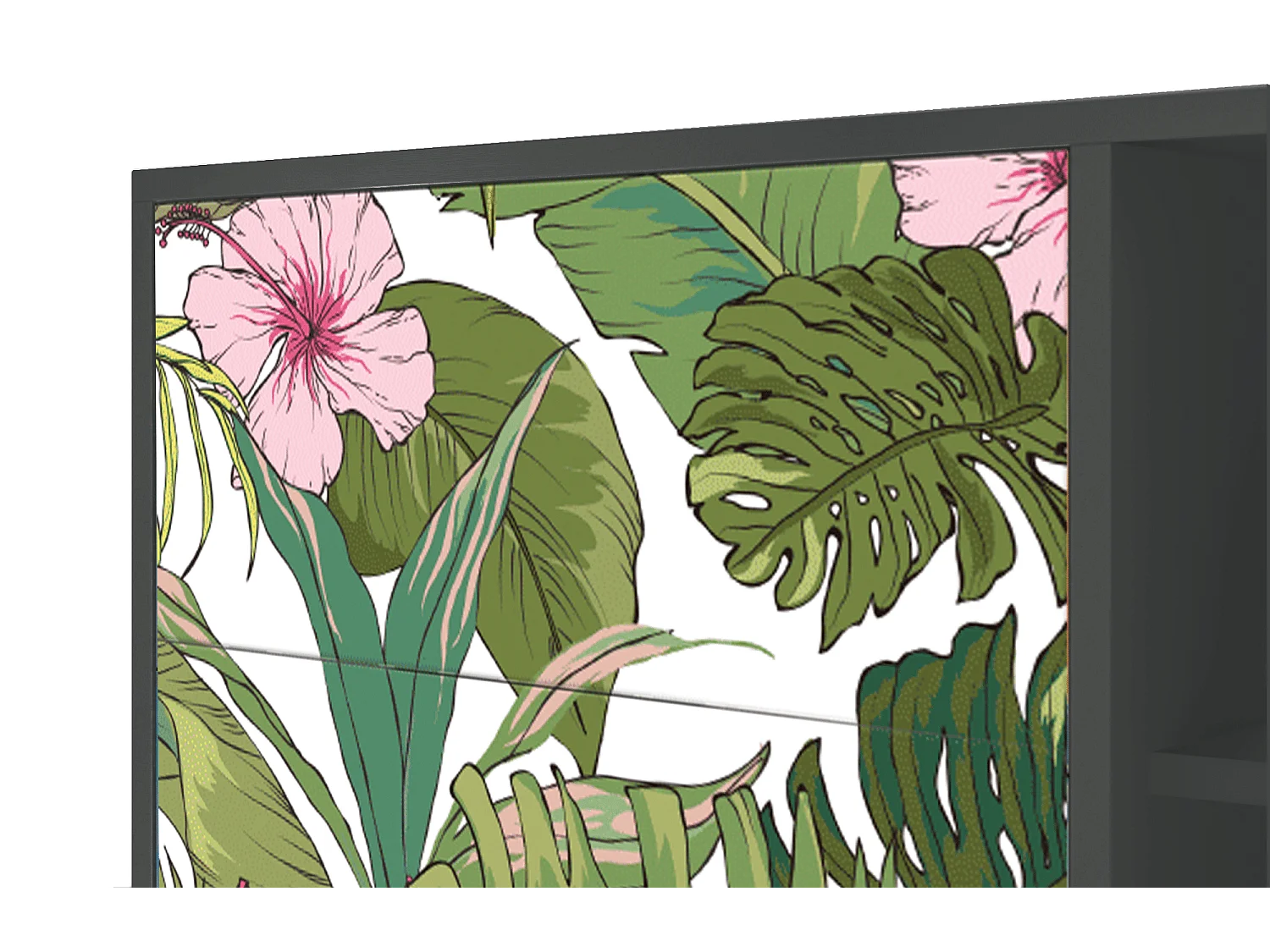 Kredens - 125x98x48 cm - BS2 - Verdant Tropics, Antracyt