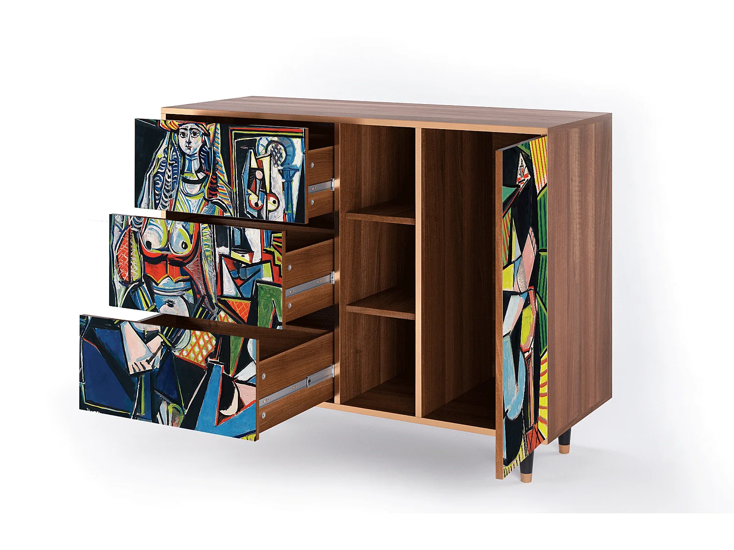 Credenza - 125x98x48 cm - BS2 - Women of Algiers, Noce