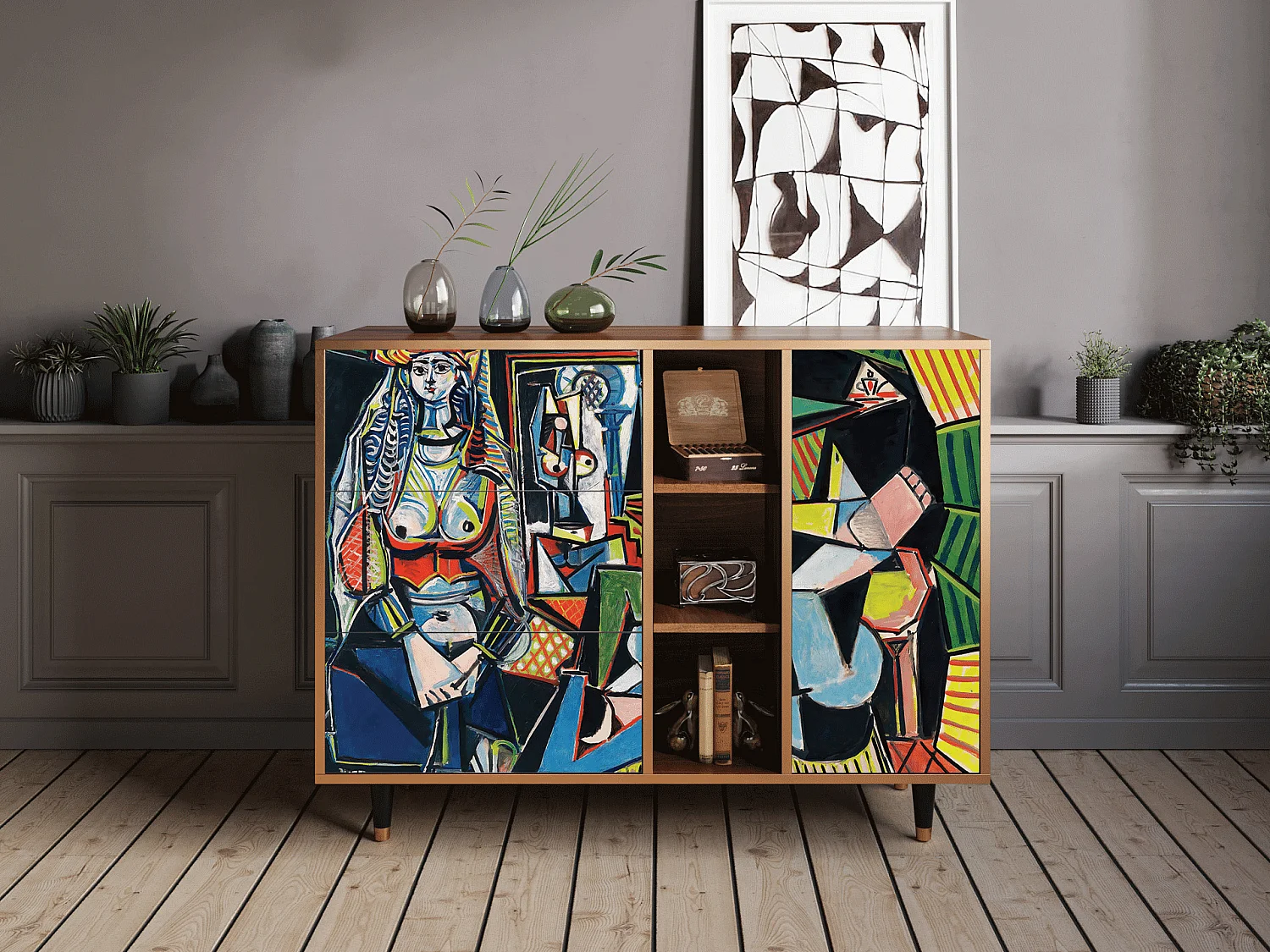 Aparador - 125x98x48 cm - BS2 - Women of Algiers, Nogueira