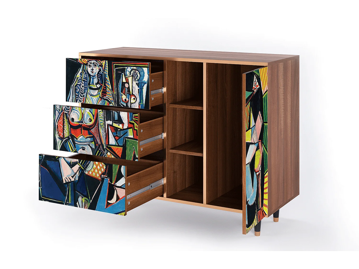 Credenza - 125x98x48 cm - BS2 - Women of Algiers, Noce