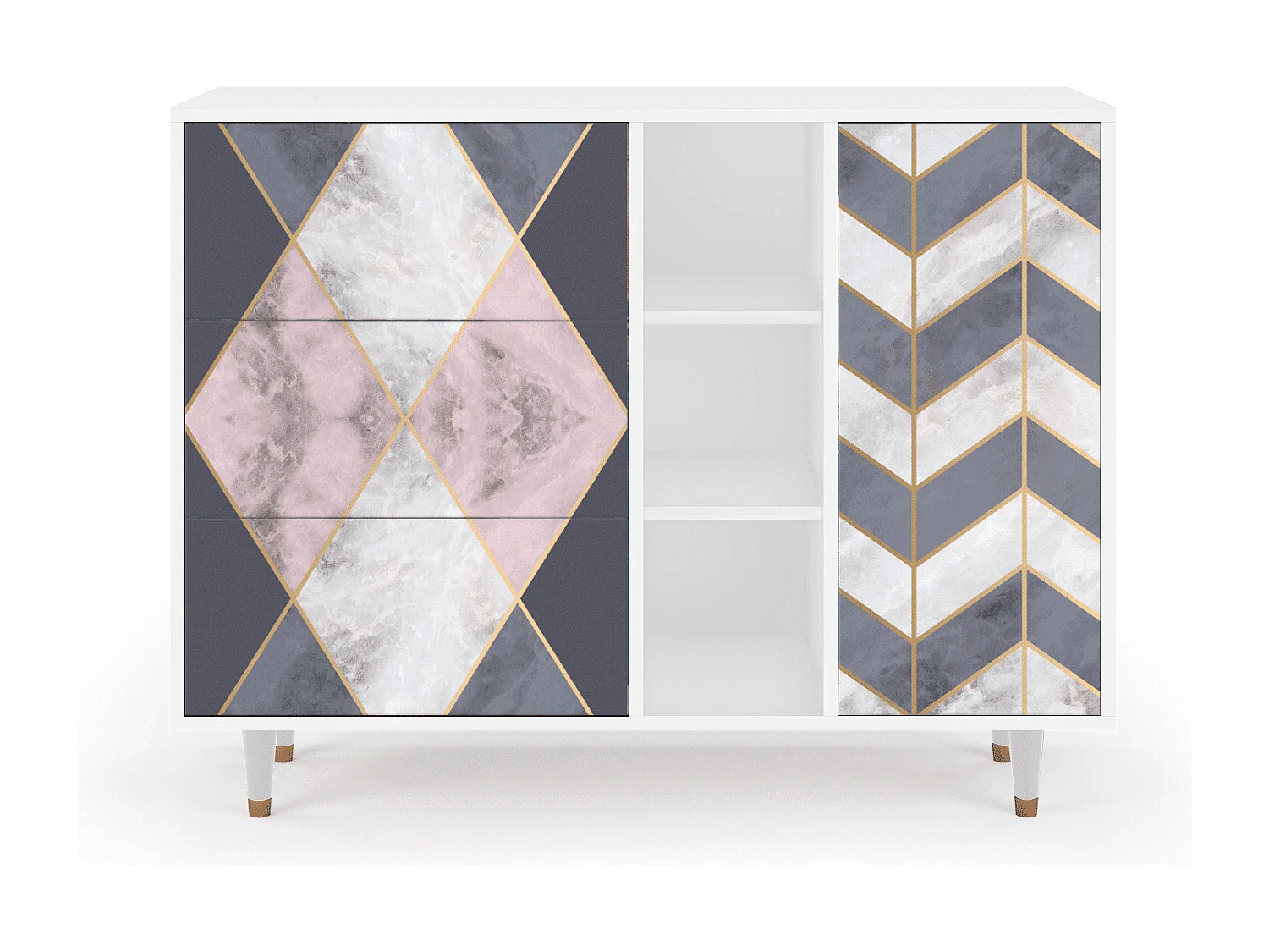 Buffet - 125x98x48 cm - BS2 - Ideal Harmony, Blanc