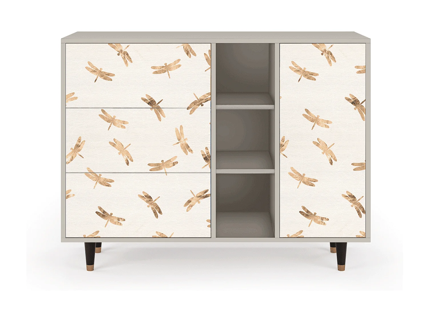 Aparador - 125x98x48 cm - BS2 - Nude Dragonflies, Areia