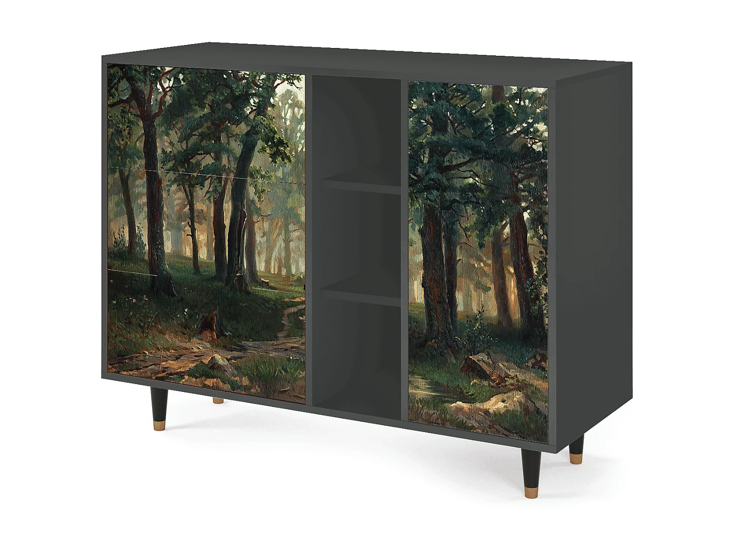 Aparador - 125x98x48 cm - BS2 -  Rain in the Oak Forest, Antracite