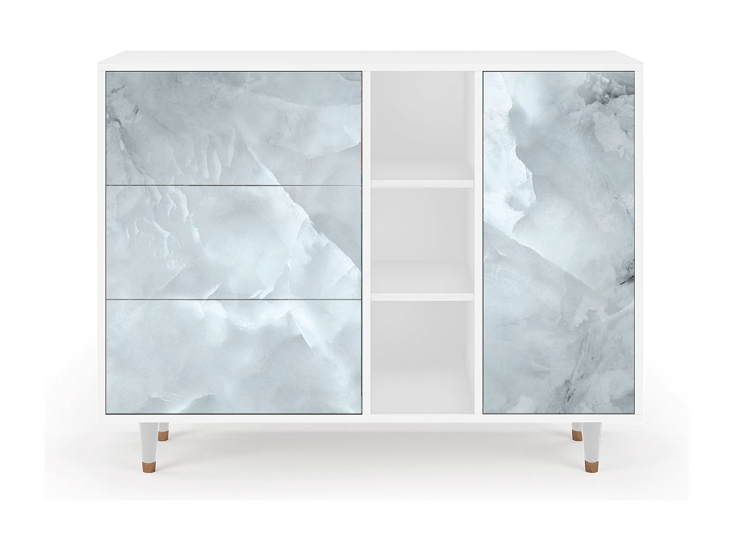 Buffet - 125x98x48 cm - BS2 - The Onyx, Blanc