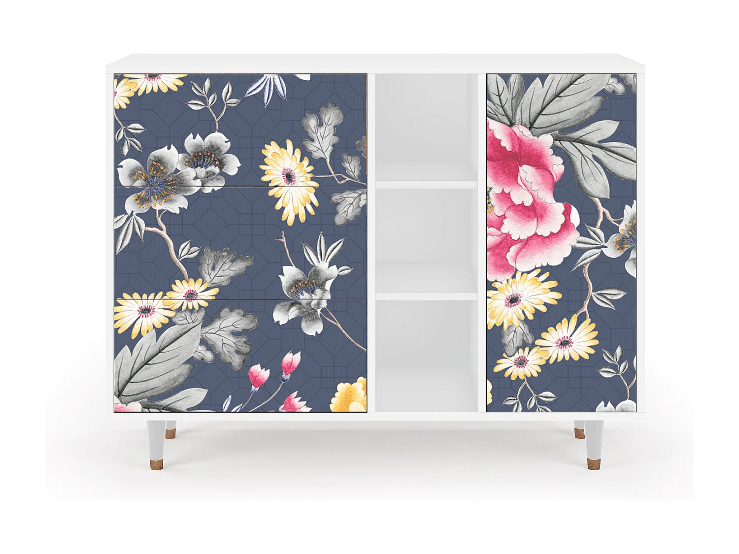 Credenza - 125x98x48 cm - BS2 - Dark Flower Bed, Bianco