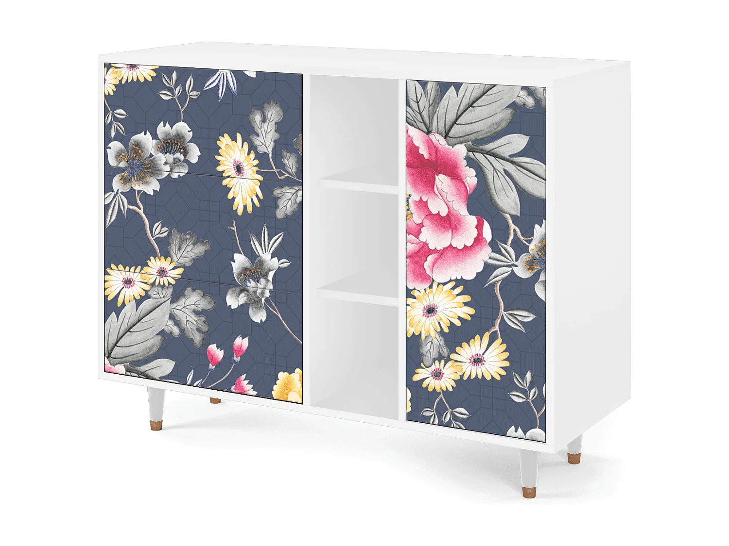 Credenza - 125x98x48 cm - BS2 - Dark Flower Bed, Bianco