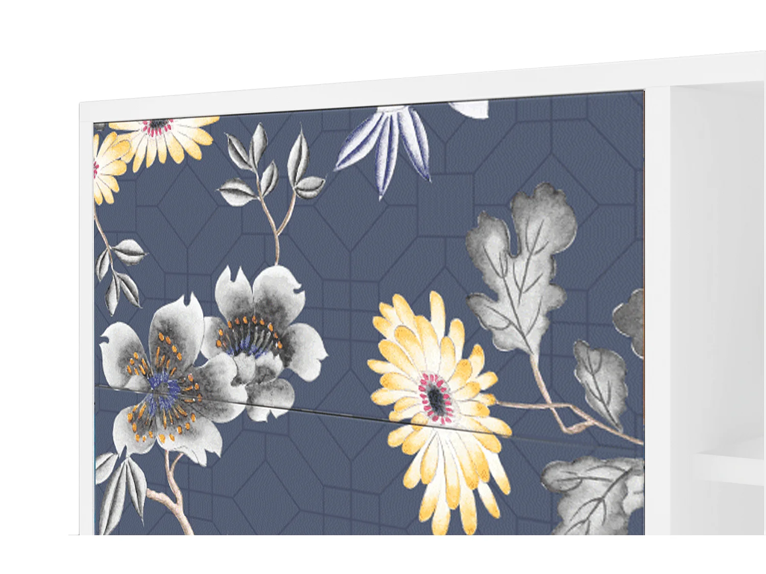 Credenza - 125x98x48 cm - BS2 - Dark Flower Bed, Bianco